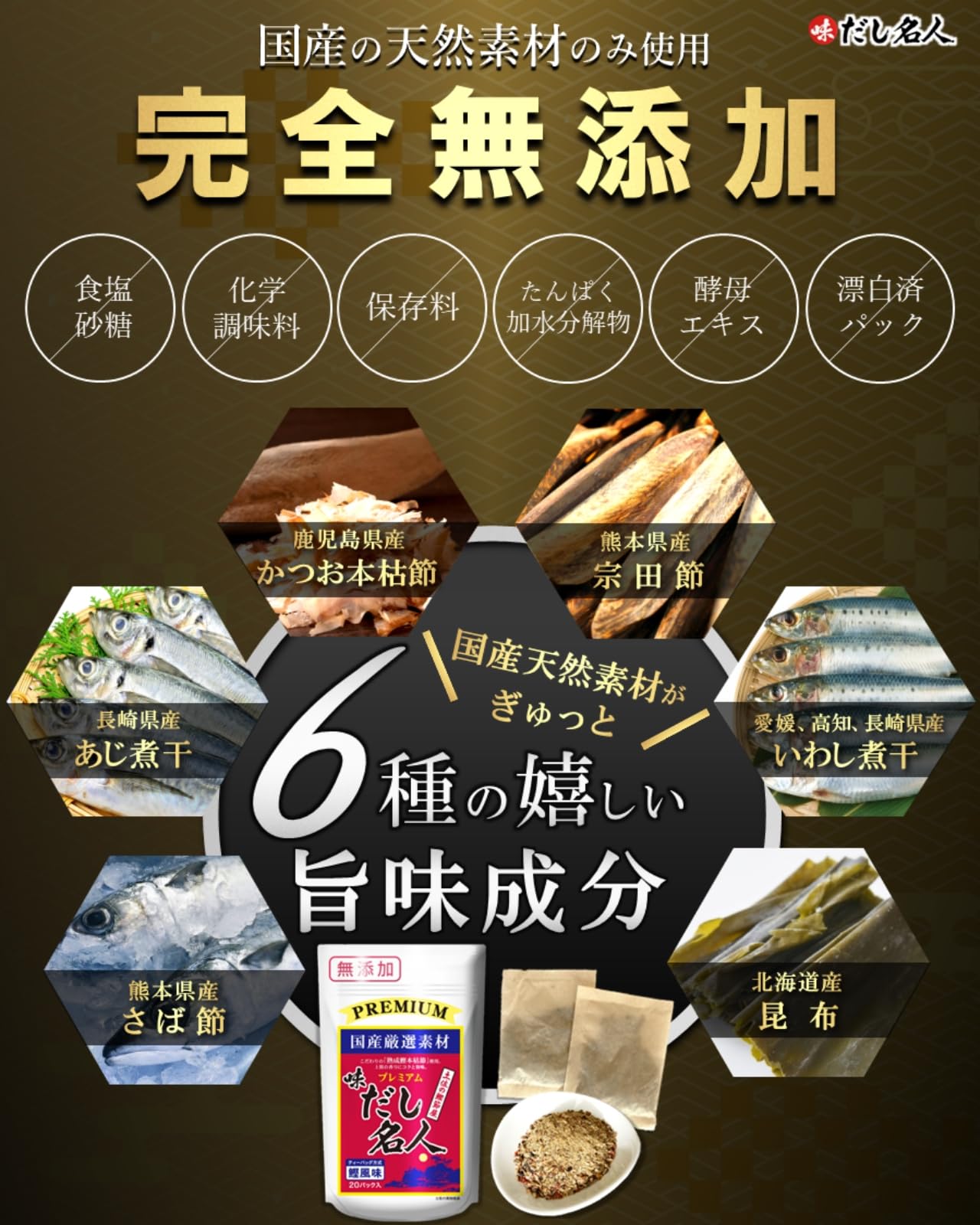 味だし名人 プレミアム鰹風味だしパック 200gの商品画像（パッケージ）