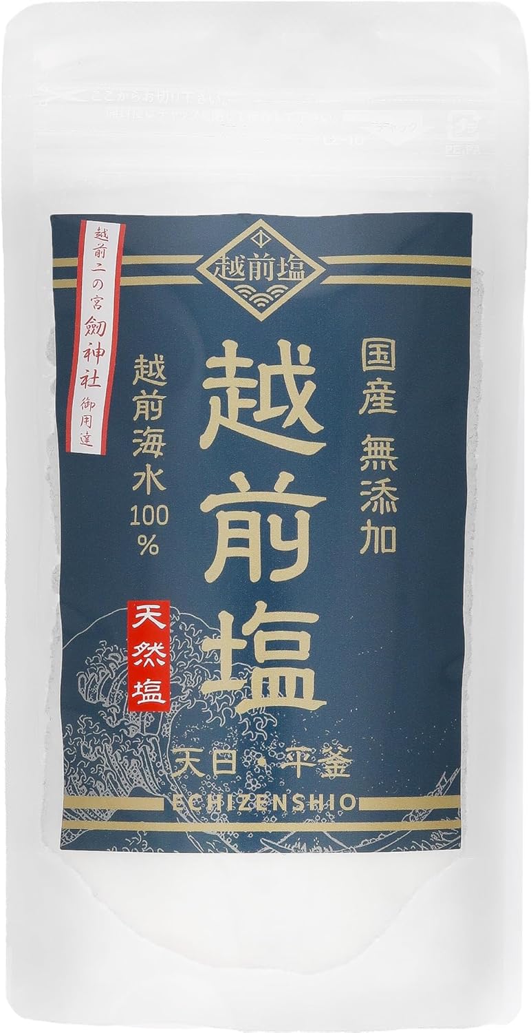 国産無添加 越前塩（天日平釜製法）150g