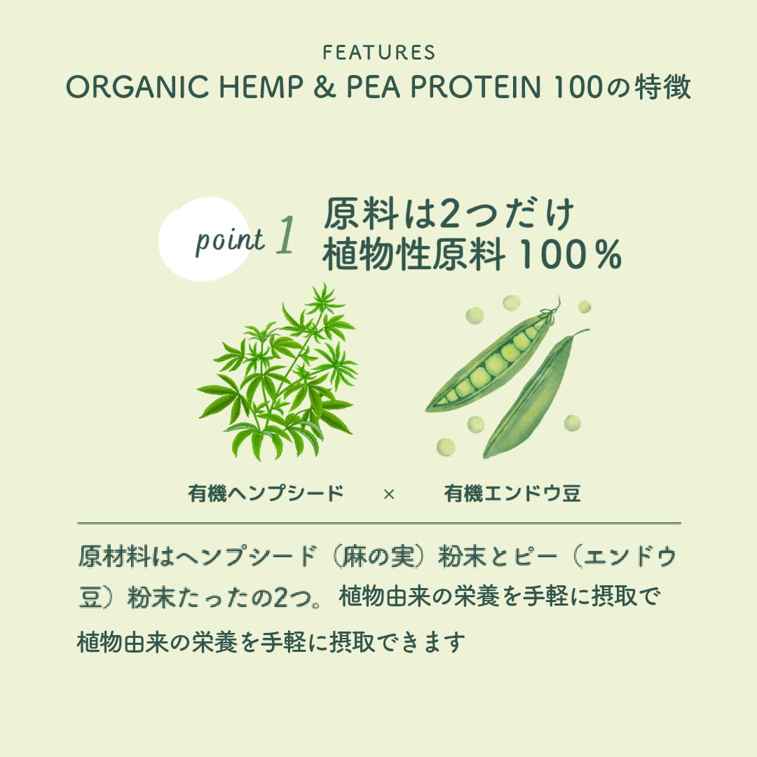 ヘンプキッチン 有機ヘンプ＆ピープロテイン 255g