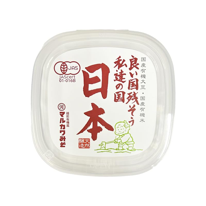 有機 みそ 日本 600g 無農薬・無化学肥料 マルカワみそ 国産の商品画像（パッケージ）