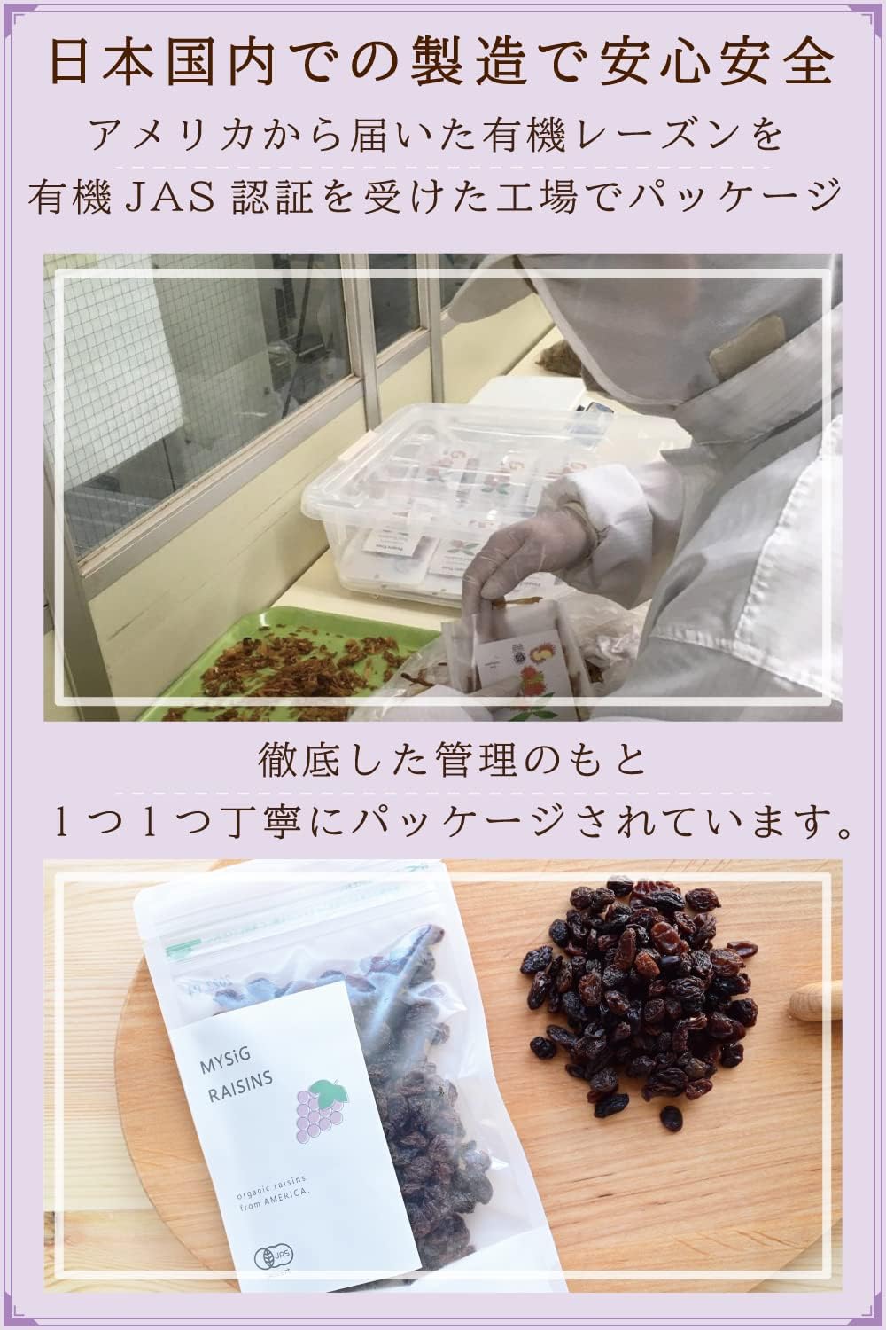 MYSiG オーガニックレーズン 500g