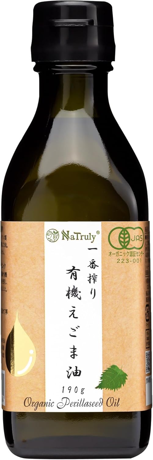 NaTruly 一番搾り有機えごま油 190g