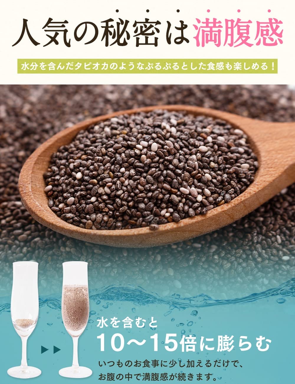 NaTruly オーガニックブラックチアシード 500g