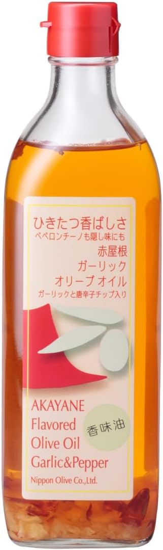 日本オリーブ 赤屋根ガーリックオリーブオイル 450g